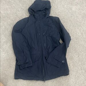 J. Crew Men's Navy Hooded Raincoat